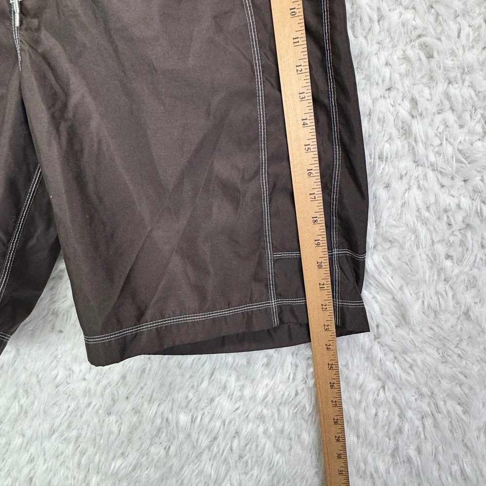 American‎ Eagle Board Shorts 38 Brown AE 77 Surf Beach Swim Trunks Cargo Pocket